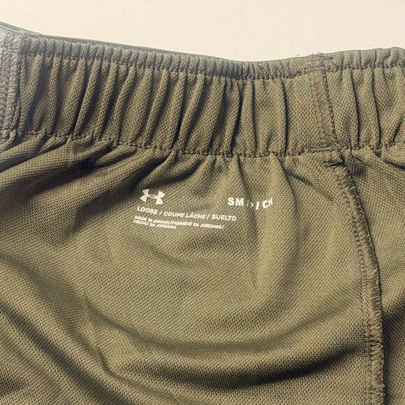 Under Armour Athletic Short Women's Size Small Green With Logo Running Training - Picture 3 of 6